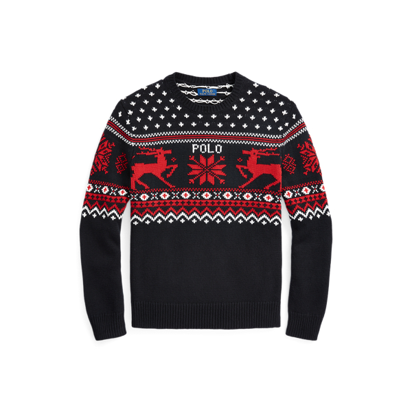Baumwoll-Kaschmir-Pullover mit Rentier Polo Ralph Lauren in 1