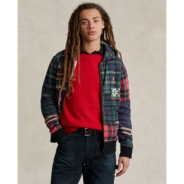 Fleece-Kapuzenjacke mit Patchworkmuster Polo Ralph Lauren in Stravenger-Patchwork 1