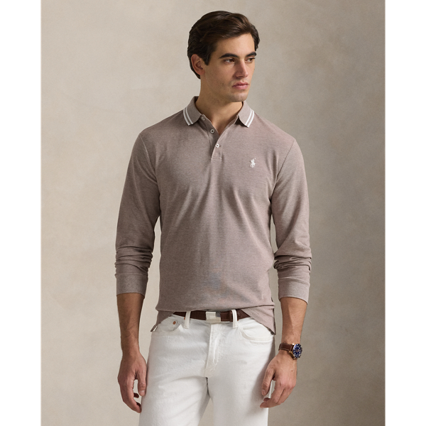 Custom Slim Fit Stretch Mesh Polo Shirt