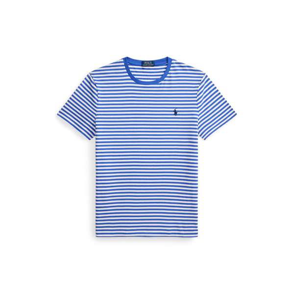 New Iris Blue/White Custom Slim Fit Striped Jersey T-Shirt Polo Ralph Lauren 2