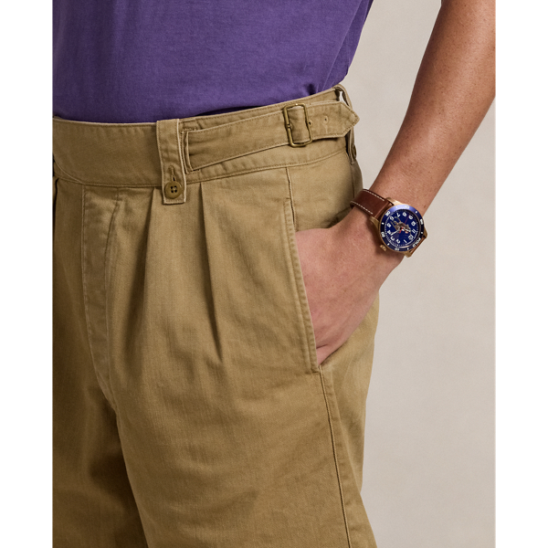 Relaxed Fit Pleated Twill Pant | Ralph Lauren