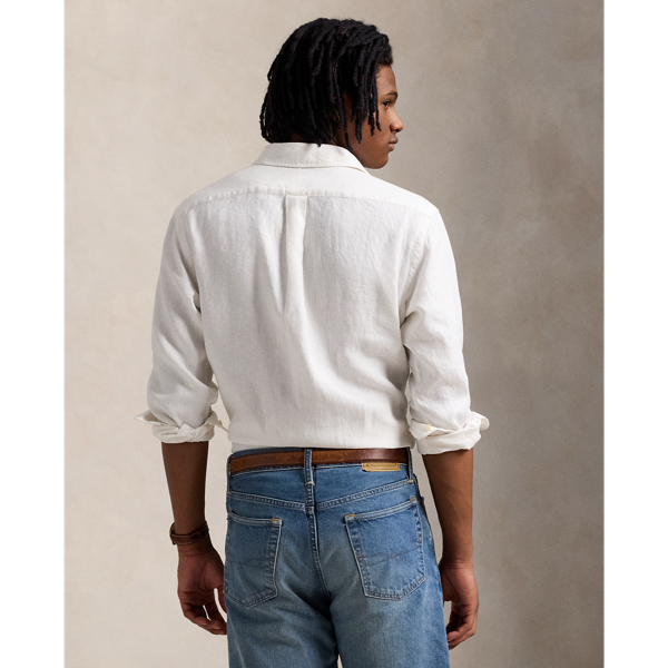 Deckwash White Classic Fit Linen Popover Workshirt Polo Ralph Lauren 5