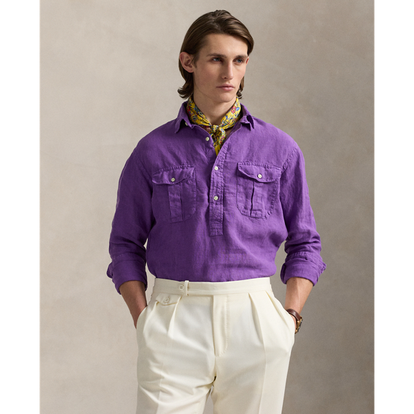 Men s Purple Button Down Shirts Ralph Lauren