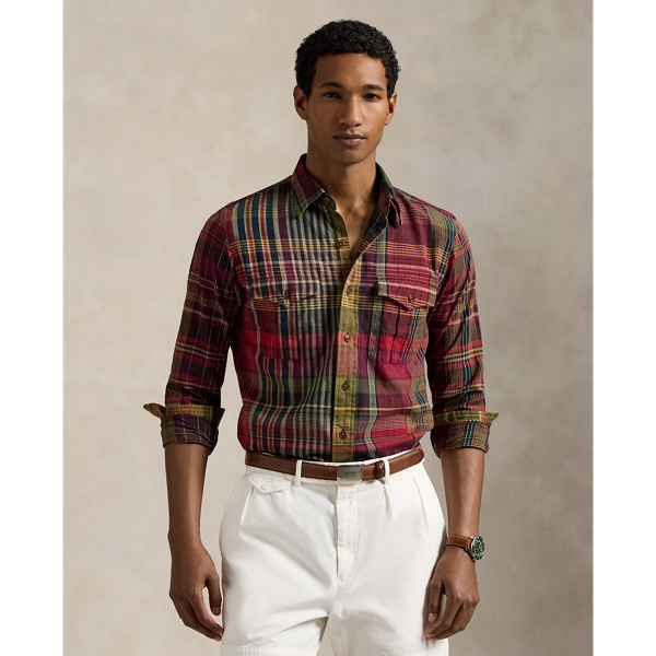 Men's Madras & Patchwork Button Down Shirts | Ralph Lauren