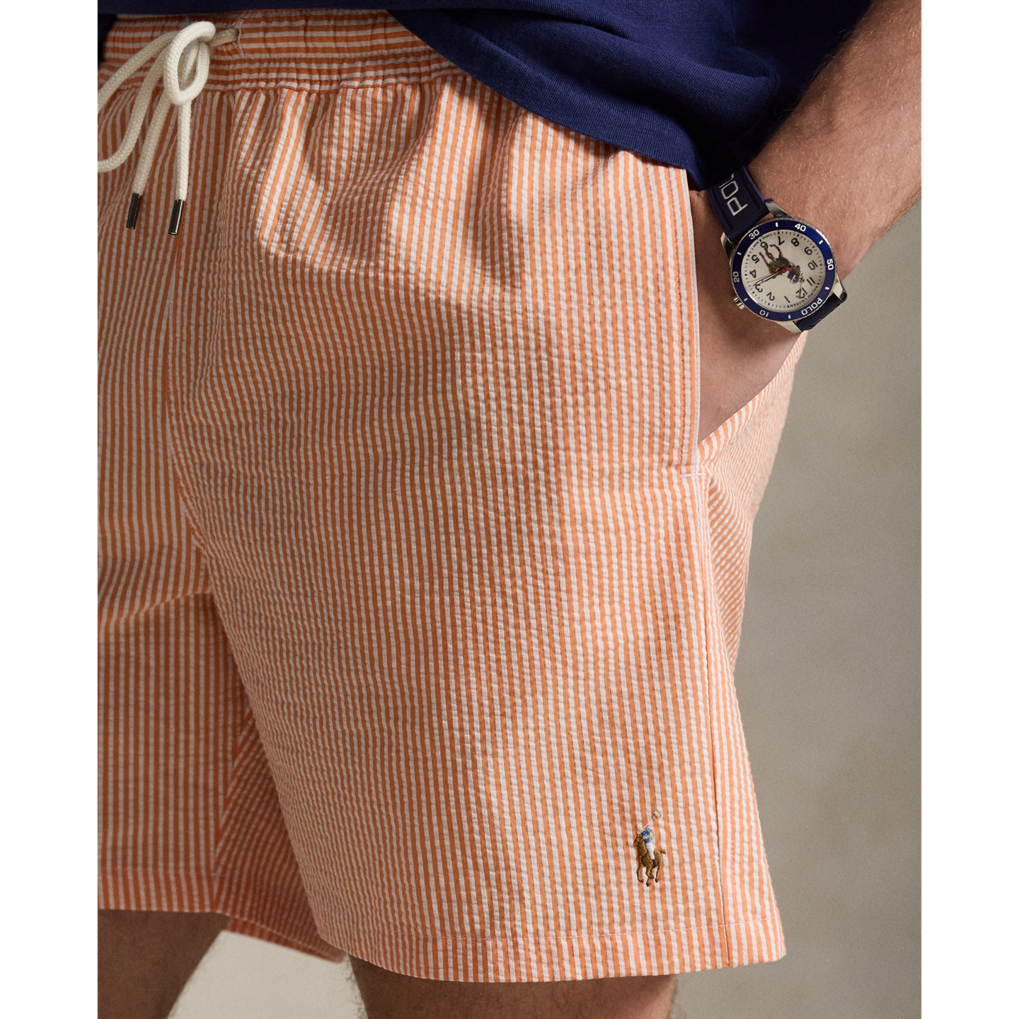 Плавки Classic для мужчин — Ralph Lauren, цвет: Персиковый полосатый — фото 3