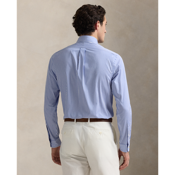 Custom Fit Crest Striped Poplin Shirt