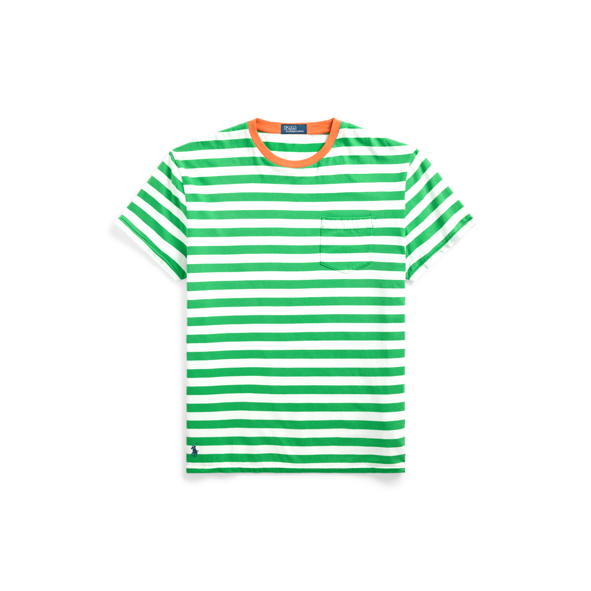 ◆【POLO】ストライプジャージーTシャツ◆ ストライプド コットン ジャージー リンガー Tシャツ