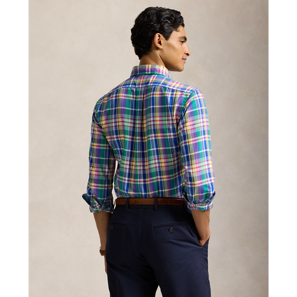Blue/Green Multi Classic Fit Performance Oxford Shirt Polo Ralph Lauren 5