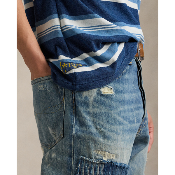 Classic Fit Striped Cotton-Linen T-Shirt