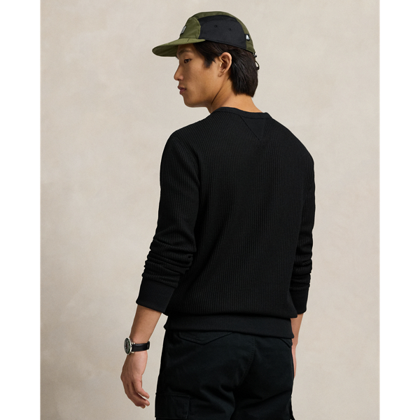 Polo Ralph Lauren 스트레치 와플 니트 스웨트셔츠 폴로 블랙 5