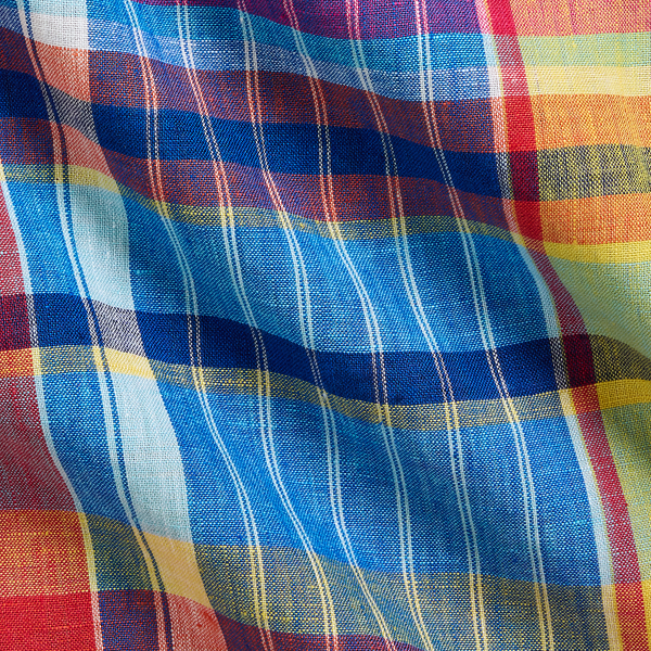 Classic Fit Plaid Linen Workshirt