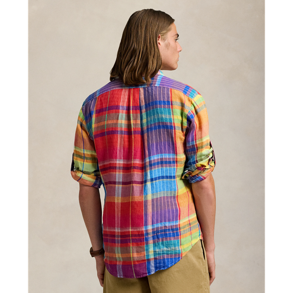 Classic Fit Plaid Linen Workshirt