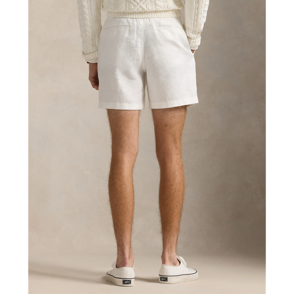 Deckwash White 6-Inch Polo Prepster Linen Short Polo Ralph Lauren 5