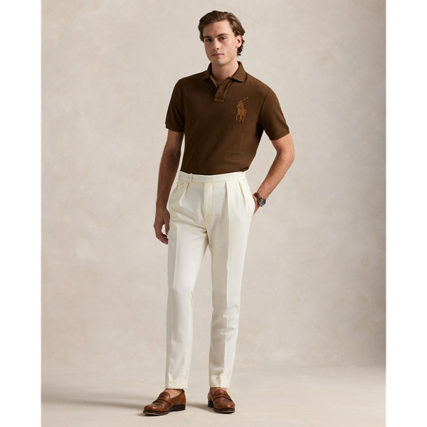 Chocolate Mousse Classic Fit Leather-Pony Mesh Polo Shirt Polo Ralph Lauren 4