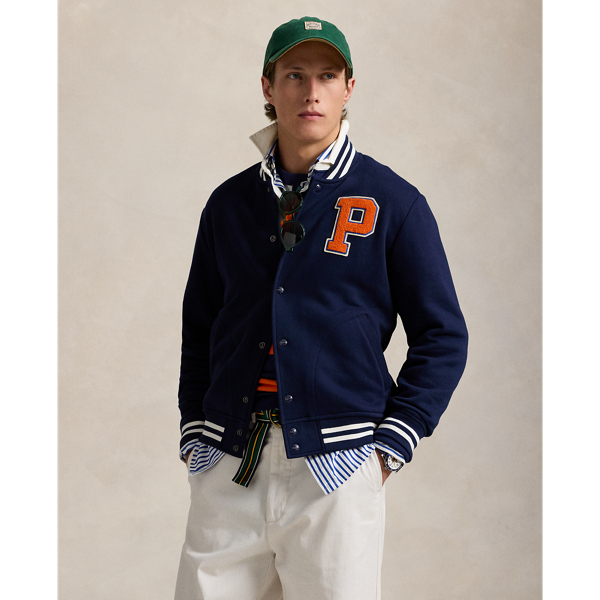 Polo ralph lauren fleece baseball jacket hotsell