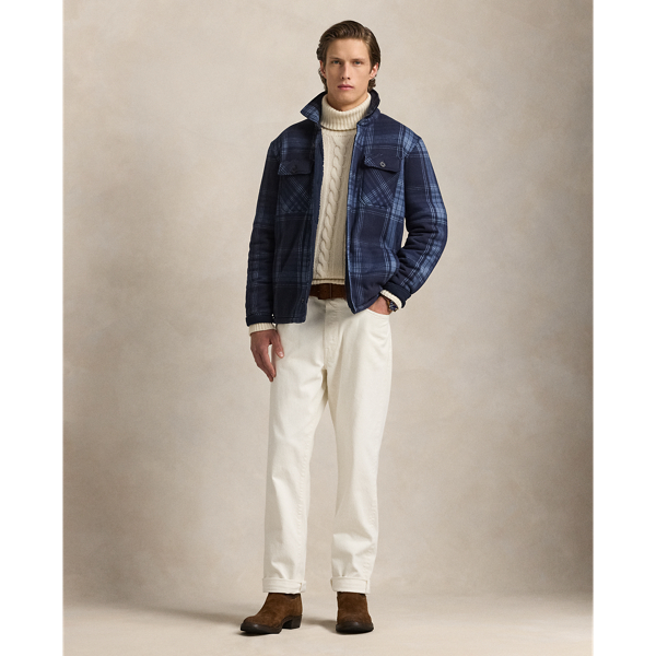 最終値下げRRL Fleece-LinedPlaidTwillOvershirt Plaid Fleece Shirt Jacket