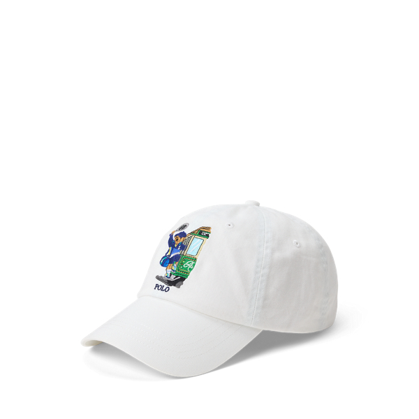 Ralph lauren white baseball cap best sale