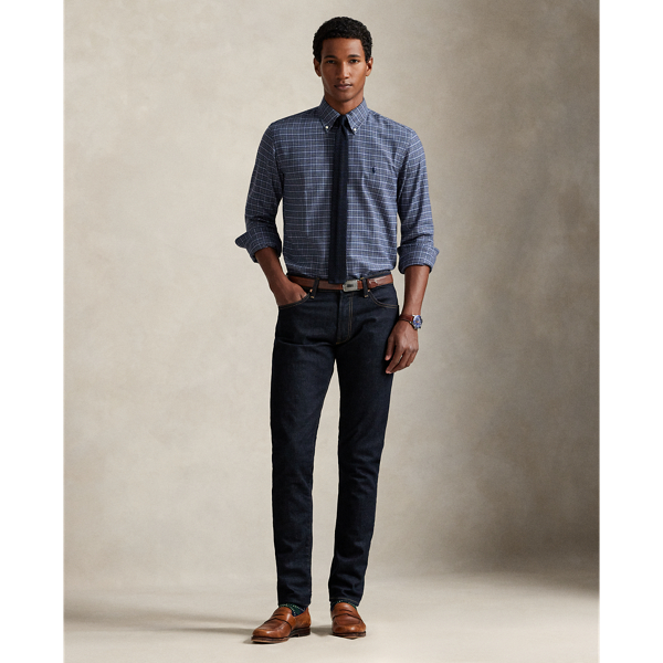 Custom-Fit Karo-Funktionshemd aus Twill