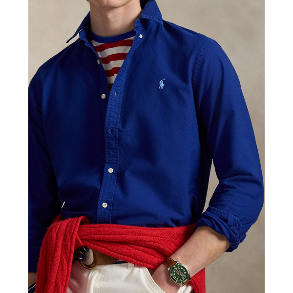 Custom Fit Garment-Dyed Oxford Shirt
