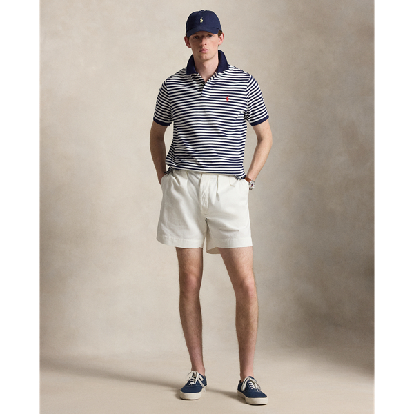 Polo Ralph Lauren 클래식핏 스트라이프 메시 폴로 셔츠 뉴포트 네이비/화이트 4