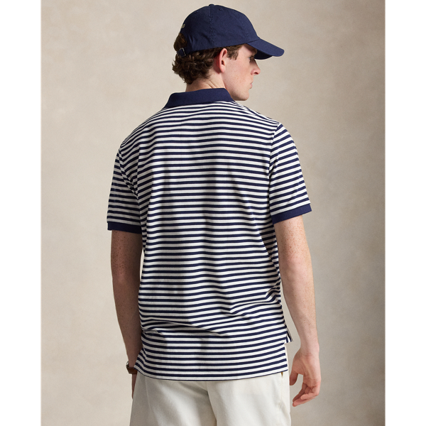 Polo Ralph Lauren 클래식핏 스트라이프 메시 폴로 셔츠 뉴포트 네이비/화이트 5