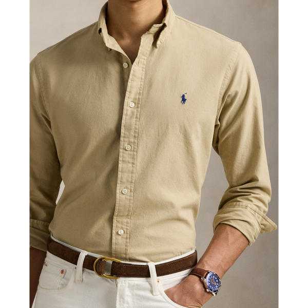 Slim Fit Garment-Dyed Oxford Shirt 