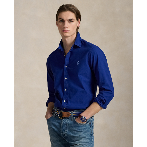 Slim Fit Garment-Dyed Oxford Shirt 