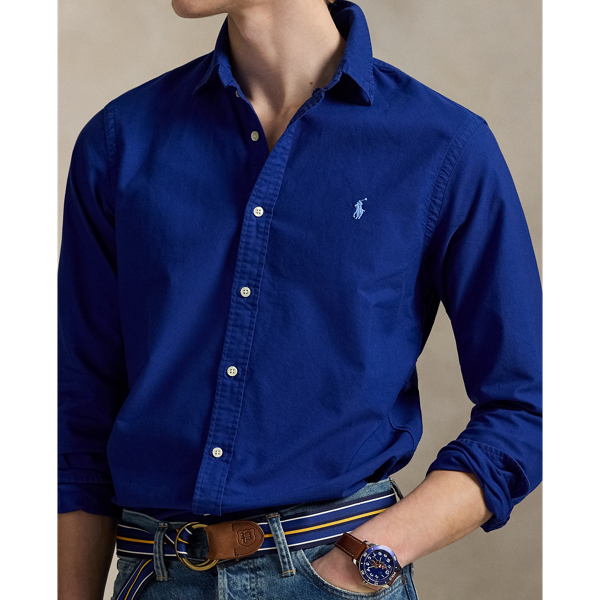 Slim Fit Garment-Dyed Oxford Shirt 