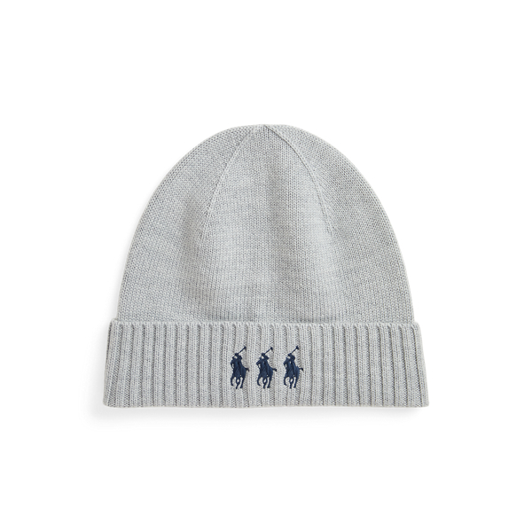 Gorro de l&atilde; lav&aacute;vel Pony triplo Polo Ralph Lauren em 1