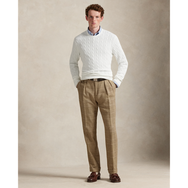 Deckwash White Cable-Knit Cotton Crewneck Sweater Polo Ralph Lauren 4