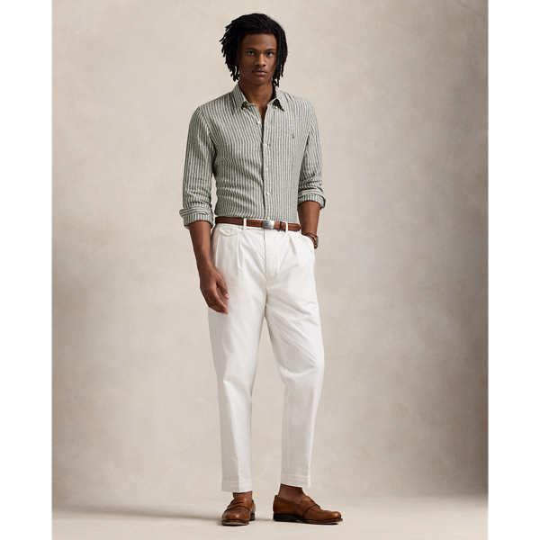 Custom Fit Striped Linen Shirt for Men | Ralph Lauren® JO