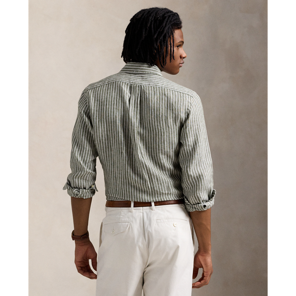Custom Fit Striped Linen Shirt for Men | Ralph Lauren® JO