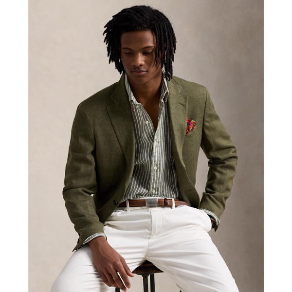 Custom Fit Striped Linen Shirt for Men | Ralph Lauren® JO