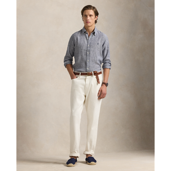 Custom Fit Striped Linen Shirt