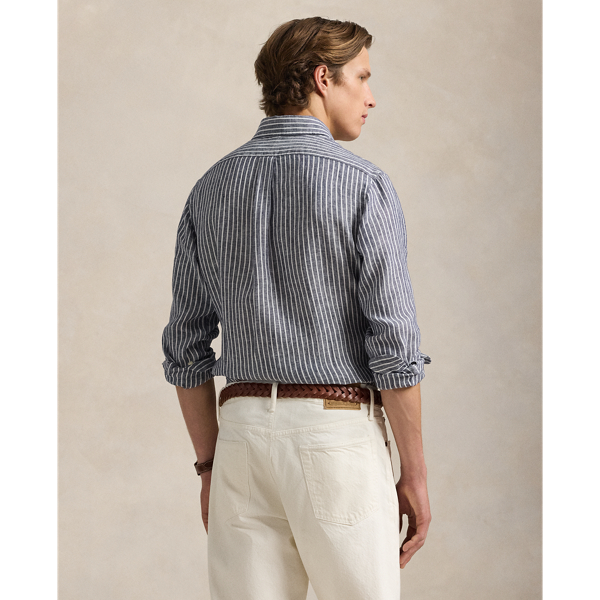 Custom Fit Striped Linen Shirt
