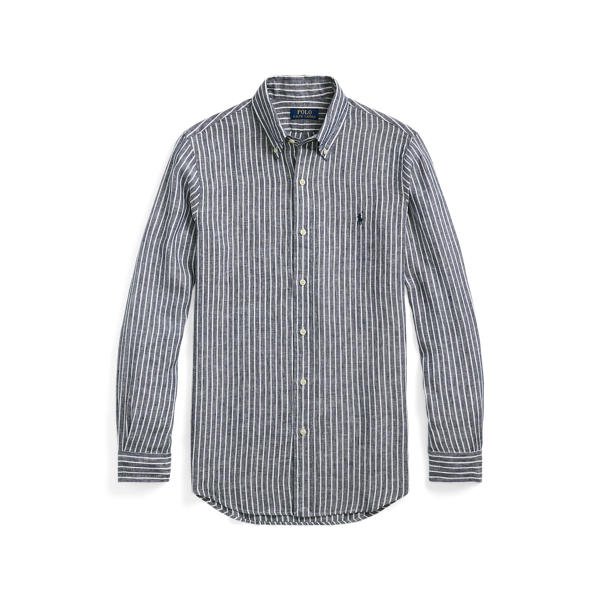 Custom Fit Striped Linen Shirt