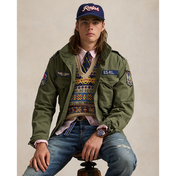 Olive Mountain W/ Patches The Iconic Field Jacket Polo Ralph Lauren 1