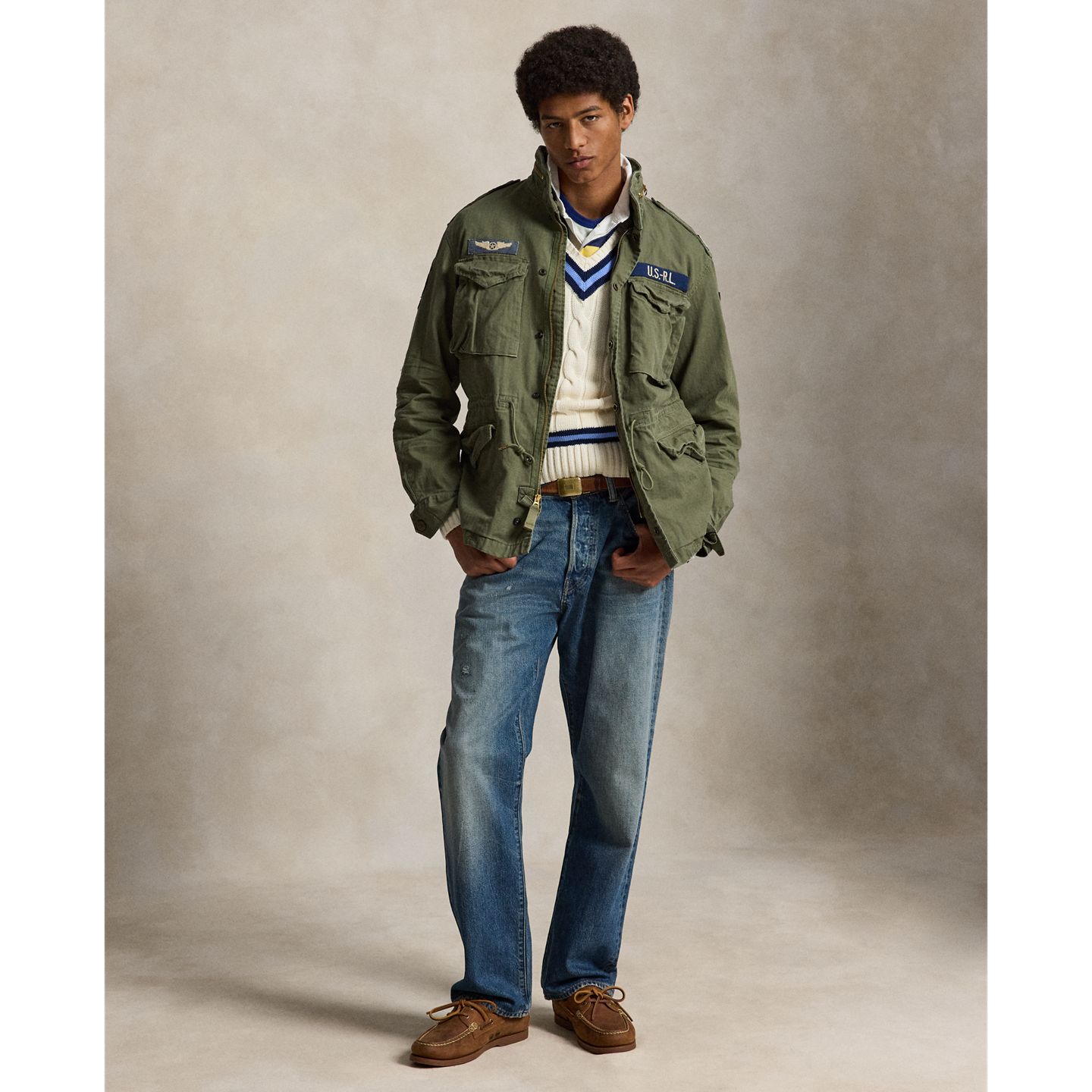 Мужская куртка Ralph Lauren The Iconic Field, цвет: Оливковый — фото 1