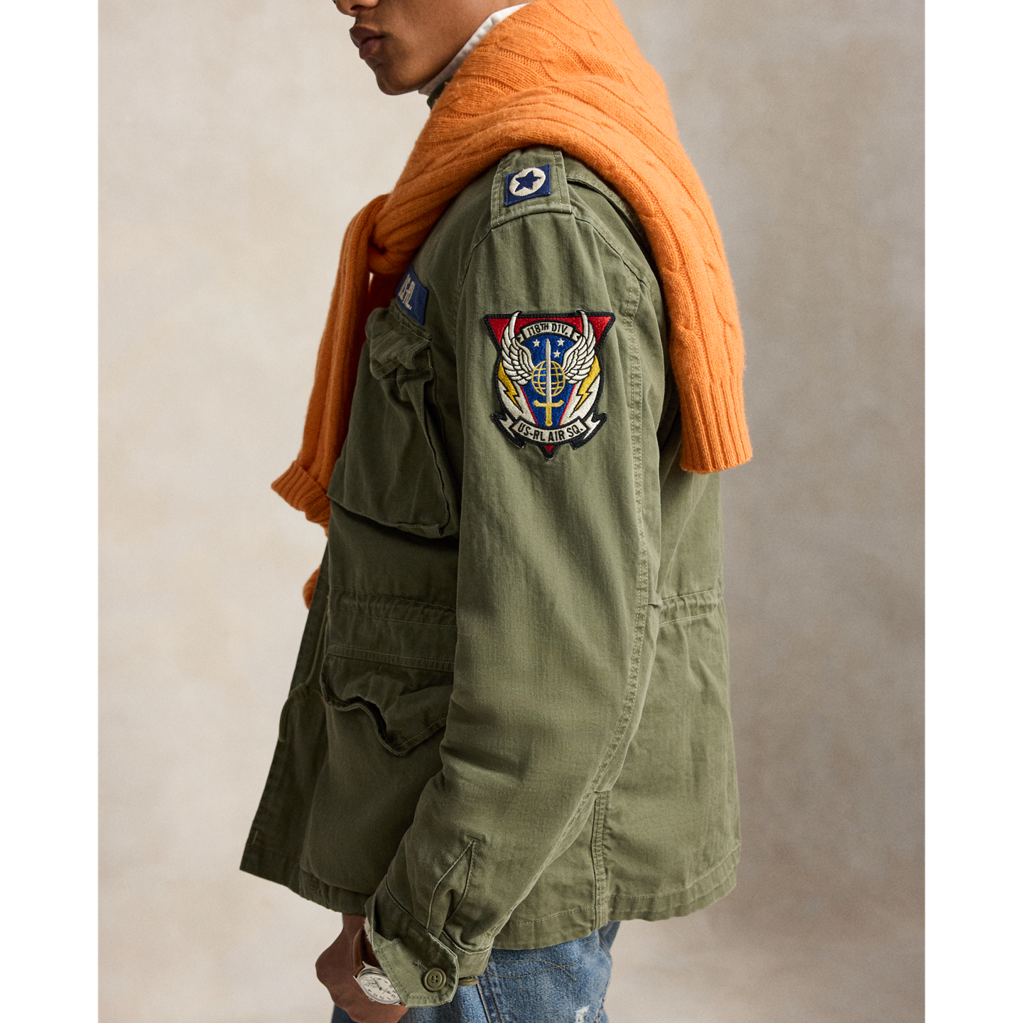 Мужская куртка Ralph Lauren The Iconic Field, цвет: Оливковый — фото 4
