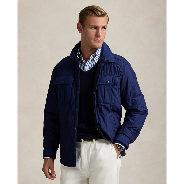 Ralph lauren quilted shirt jacket online