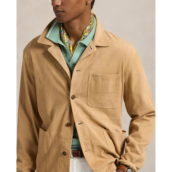Veste utilitaire en daim Polo Ralph Lauren en Sable Berkshire 6