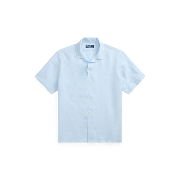 Office Blue Classic Fit Linen Camp Shirt Polo Ralph Lauren 2