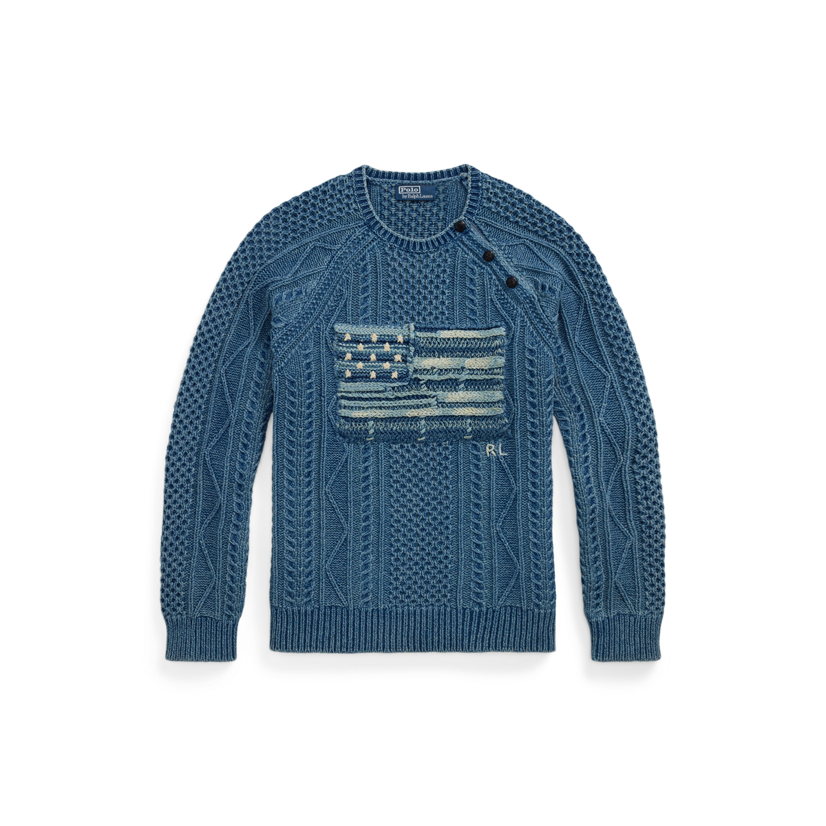 【Ralph Lauren】Flag Sweater Polo Ralph Lauren Flag Cotton Crewneck Sweater | Saks Fifth