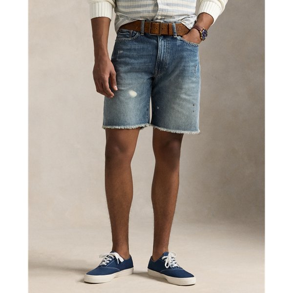 【LOW CLASSIC】 CLASSIC DENIM SHORTS / 追跡付 Classic Denim Short In Dark Pacific Blue Wash For Women