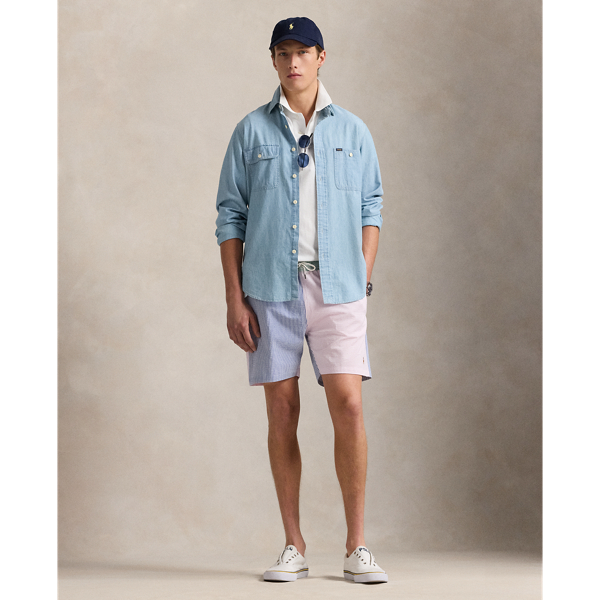 Seersucker Preppy Funshor Short de bain Traveler classique 14,6 cm Polo Ralph Lauren 1