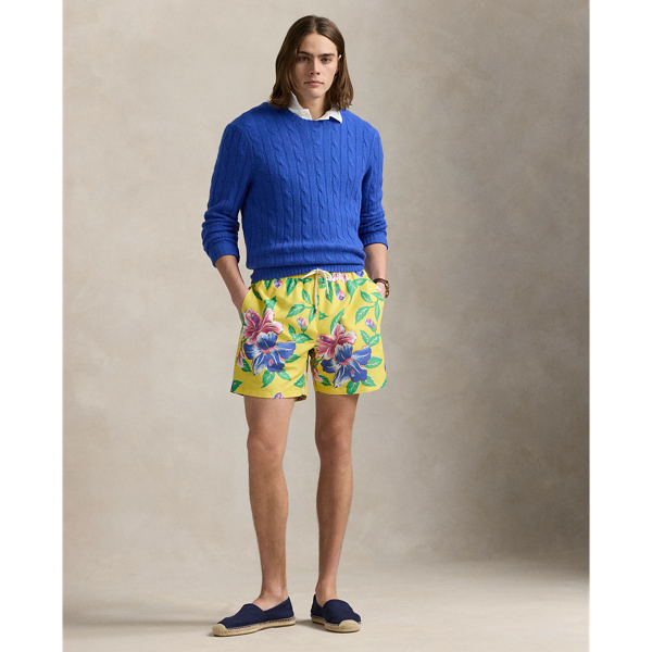 Iconic Hibiscus  Yellow Short de bain Traveler classique 14,6 cm Polo Ralph Lauren 1