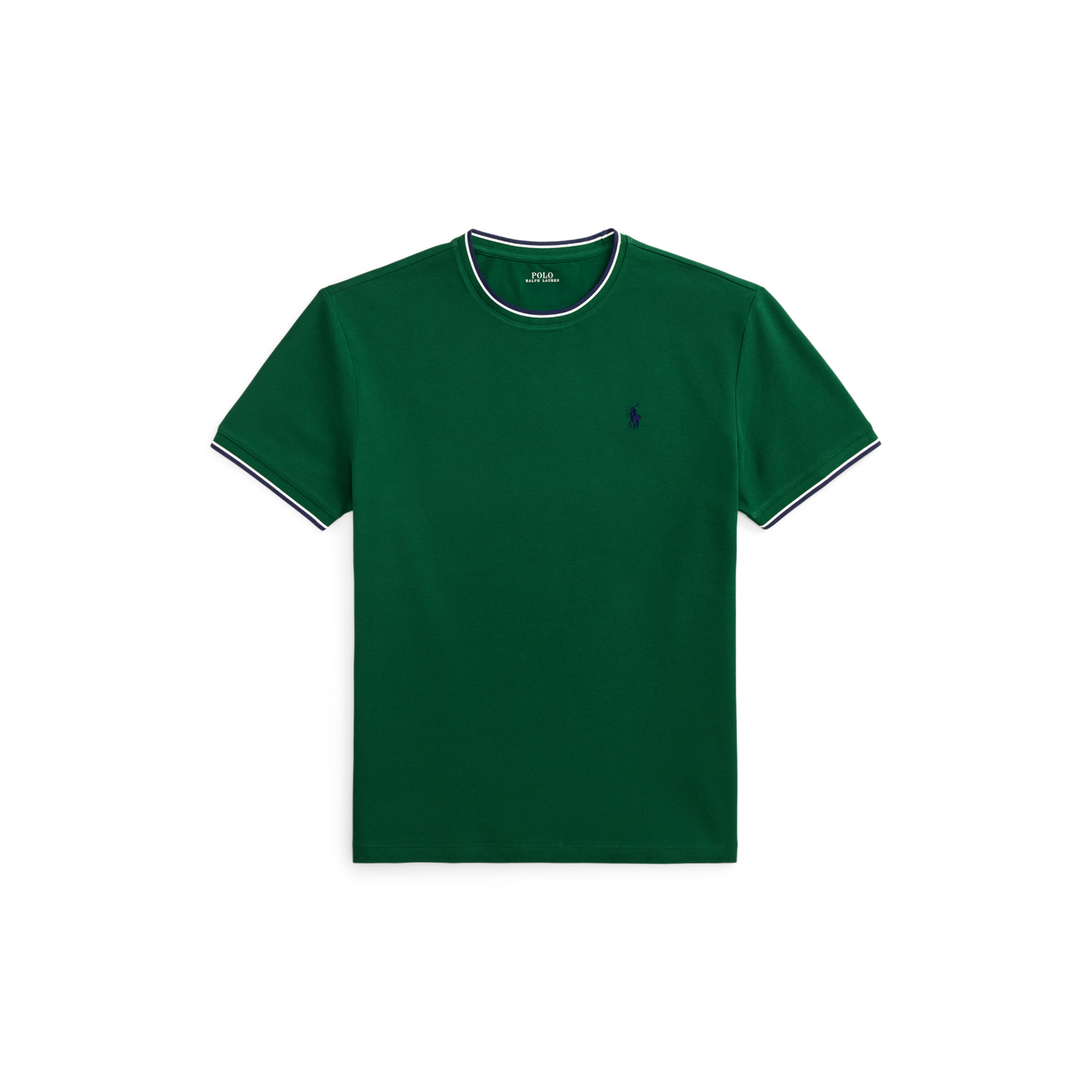 Мужская футболка Ralph Lauren Classic Fit Stretch Mesh, цвет: Тёмно-зелёный — фото 5