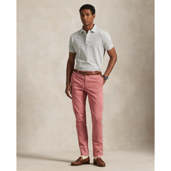 Custom Slim Fit Stretch Oxford Mesh Polo