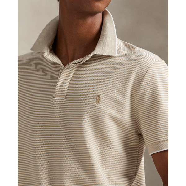 Custom Slim Fit Stretch Oxford Mesh Polo