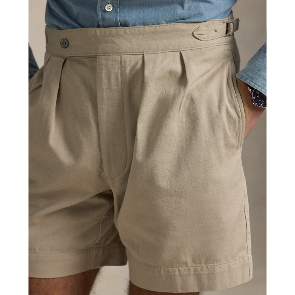 7-Inch Relaxed Fit Pleated Twill Short